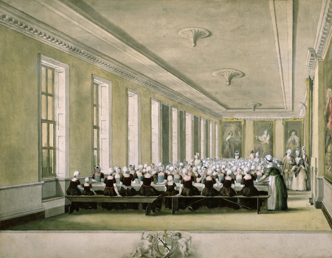 Jentenes spisestue på Foundling Hospital, 1773 av John Sanders