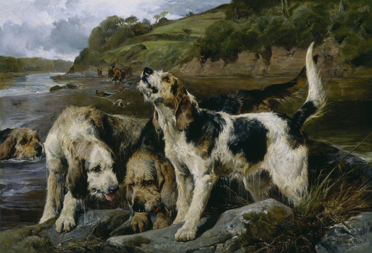 Otter Hunting, or On the Scent, 1881 av John Sargent Noble