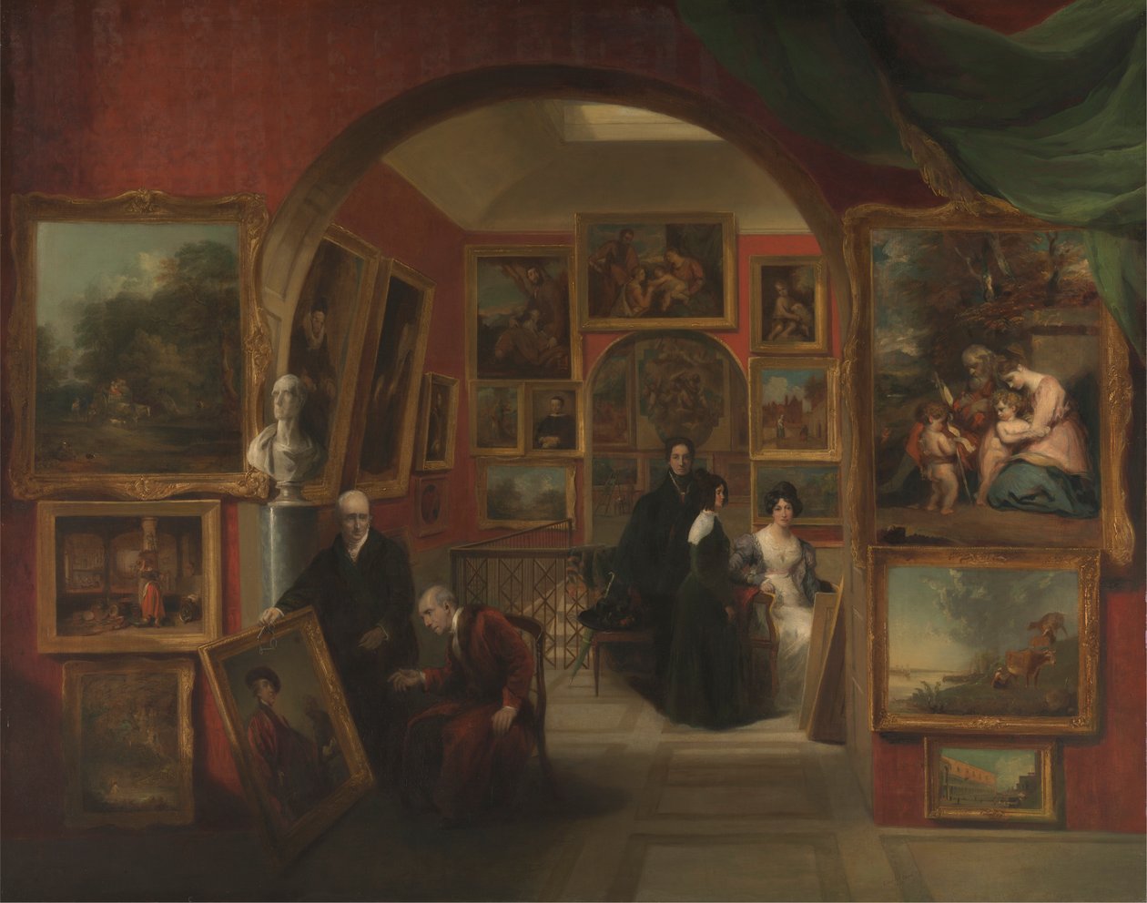 Interiøret til British Institution Gallery av John Scarlett Davis