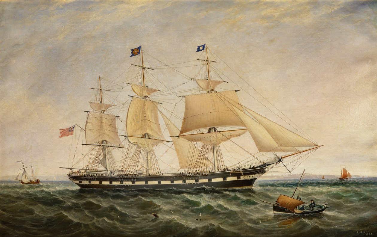 Louisa Hove Til å vente på en pilot utenfor Whitby av John Scott