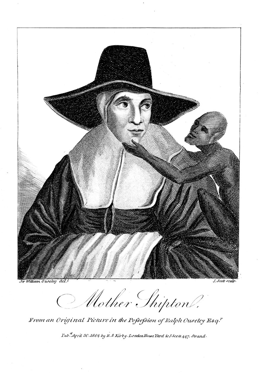 Mor Shipton 1488-c1560 engelsk heks og profetinne, 1804 av John Scott