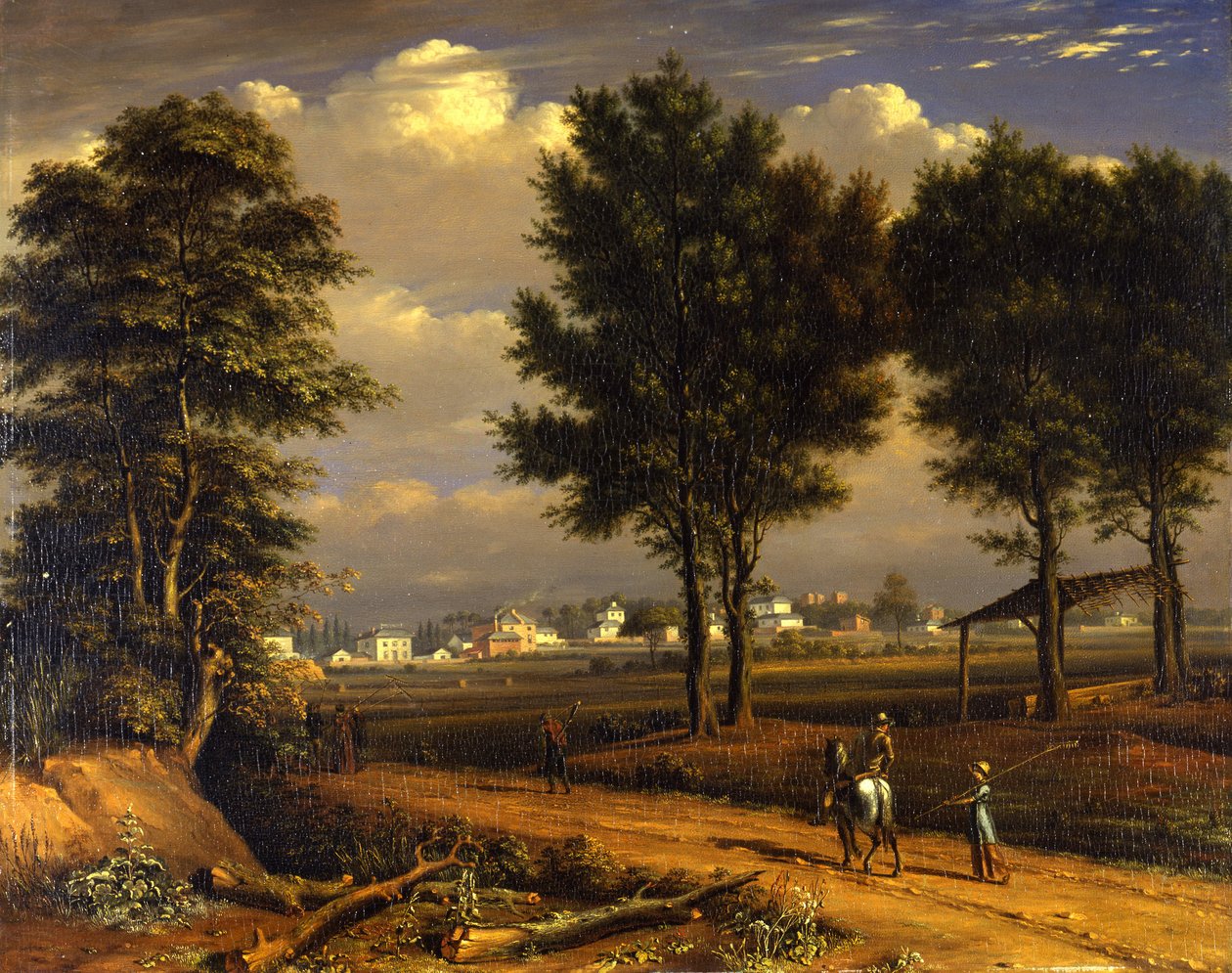 Utsikt over Alpha Cottages, nær Paddington av John Seguier