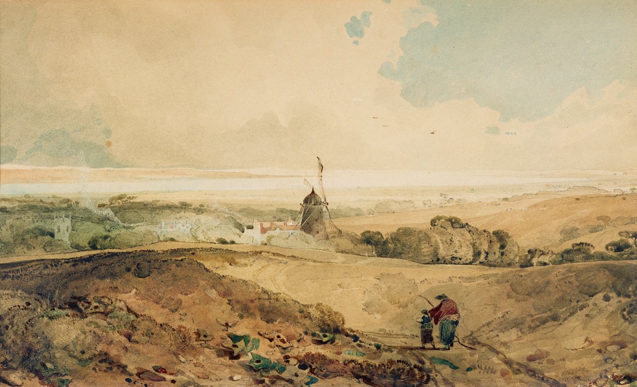 Utsikt fra Welton, Yorkshire av John Sell Cotman