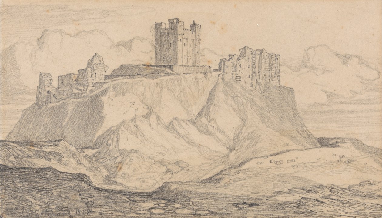 Bamborough Castle, Northumberland av John Sell Cotman
