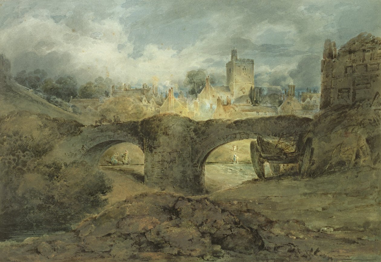 Brecknock, ca. 1801 (wc med gummi arabicum på papir) av John Sell Cotman