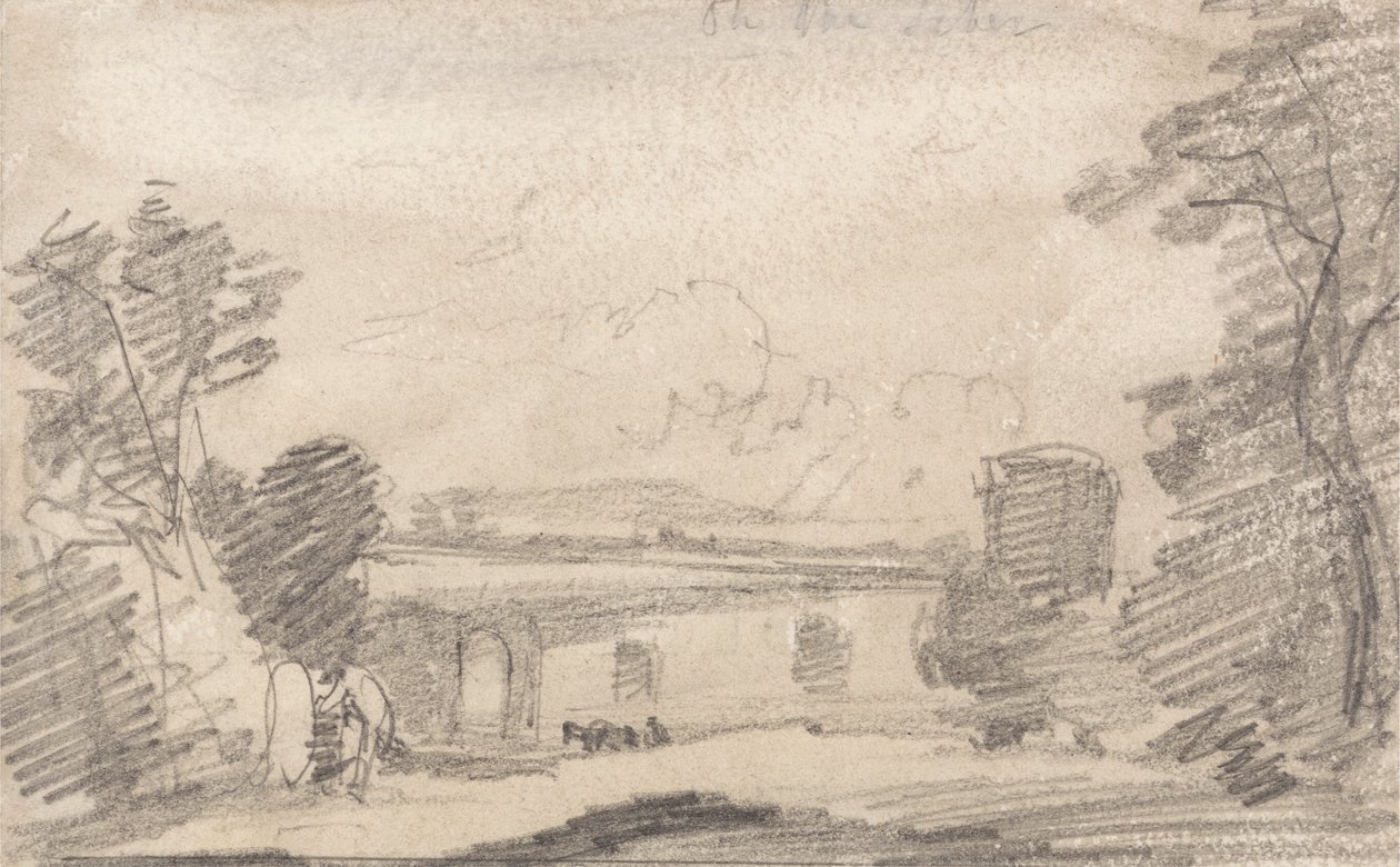 Bridge and Ruin, etter Richard Wilson; På Tiberen av John Sell Cotman