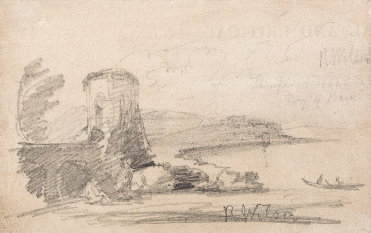 Bridge and Tower, etter Richard Wilson av John Sell Cotman