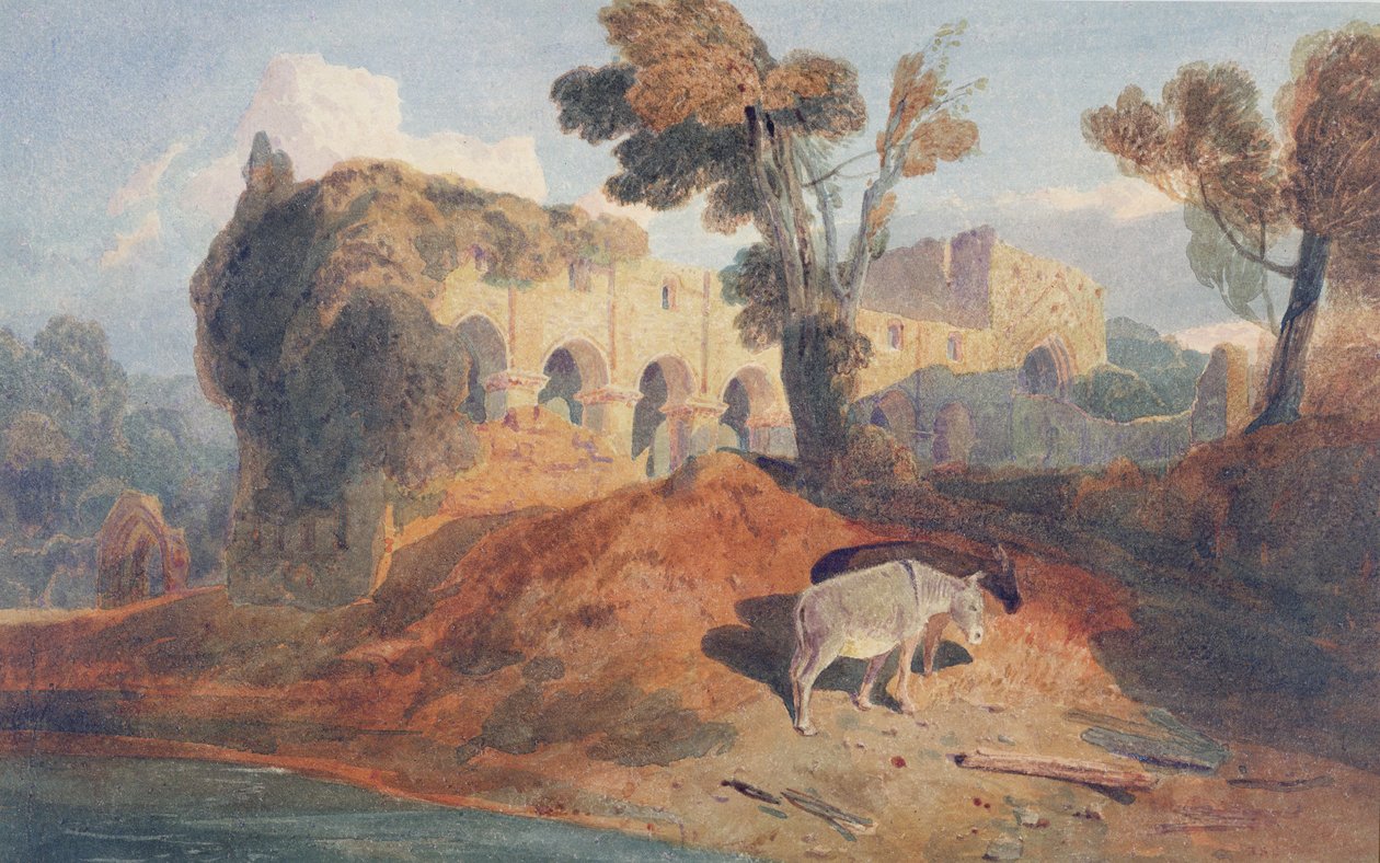 Buildwas Abbey (akvarell på papir) av John Sell Cotman
