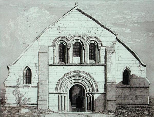Church of LEry, nær Pont de LArche, utgitt 1820 av John Sell Cotman