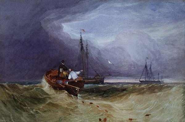 Fiskebåter utenfor Yarmouth av John Sell Cotman