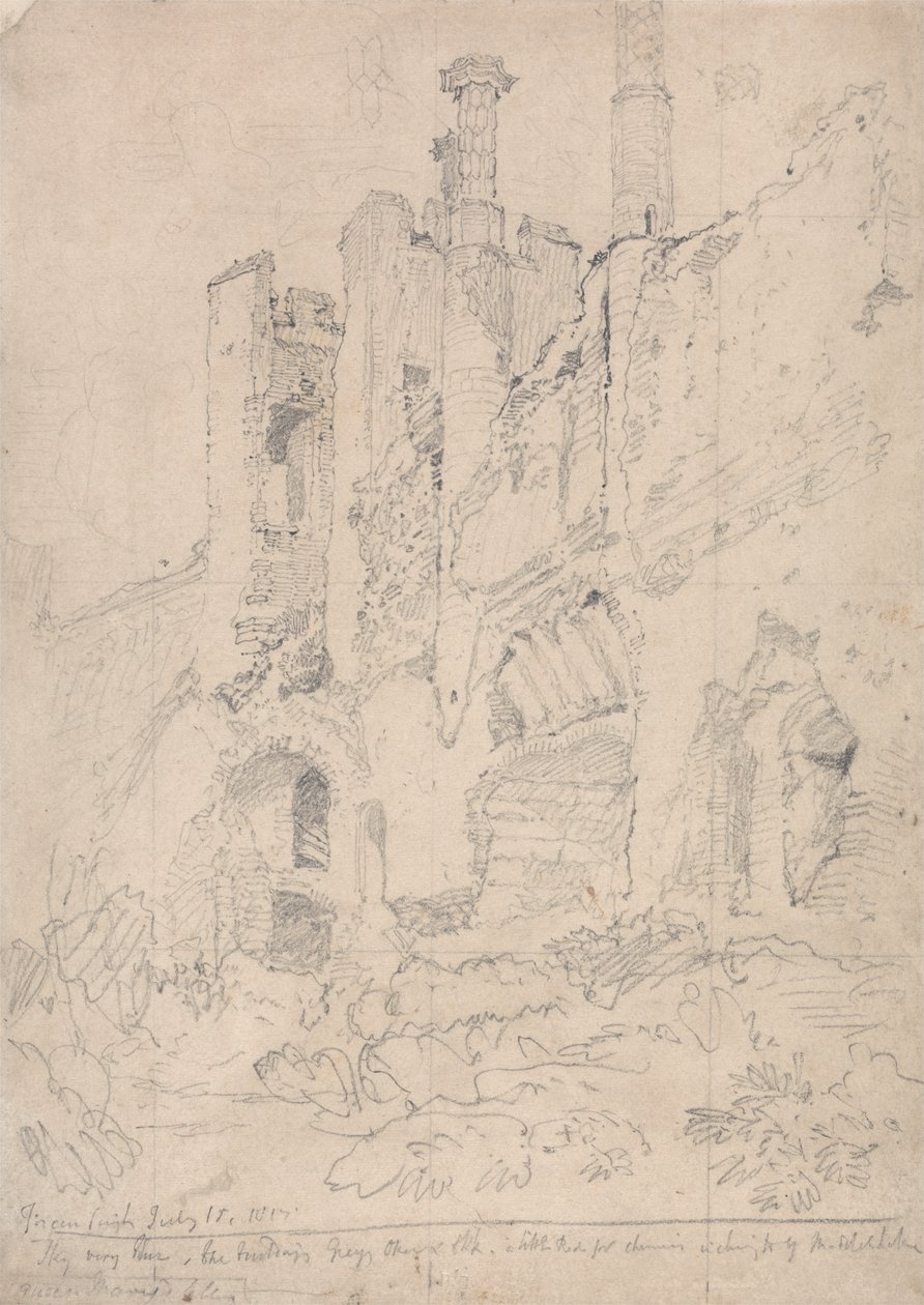 Framlingham Castle, Suffolk: En del av ødelagt interiør av John Sell Cotman