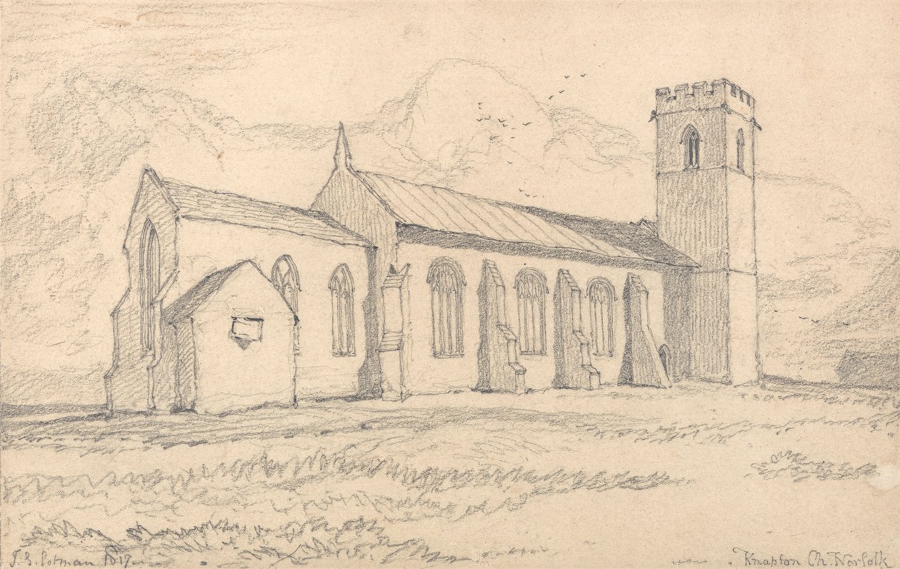 Knapton Church, Norfolk, fra nordøst av John Sell Cotman
