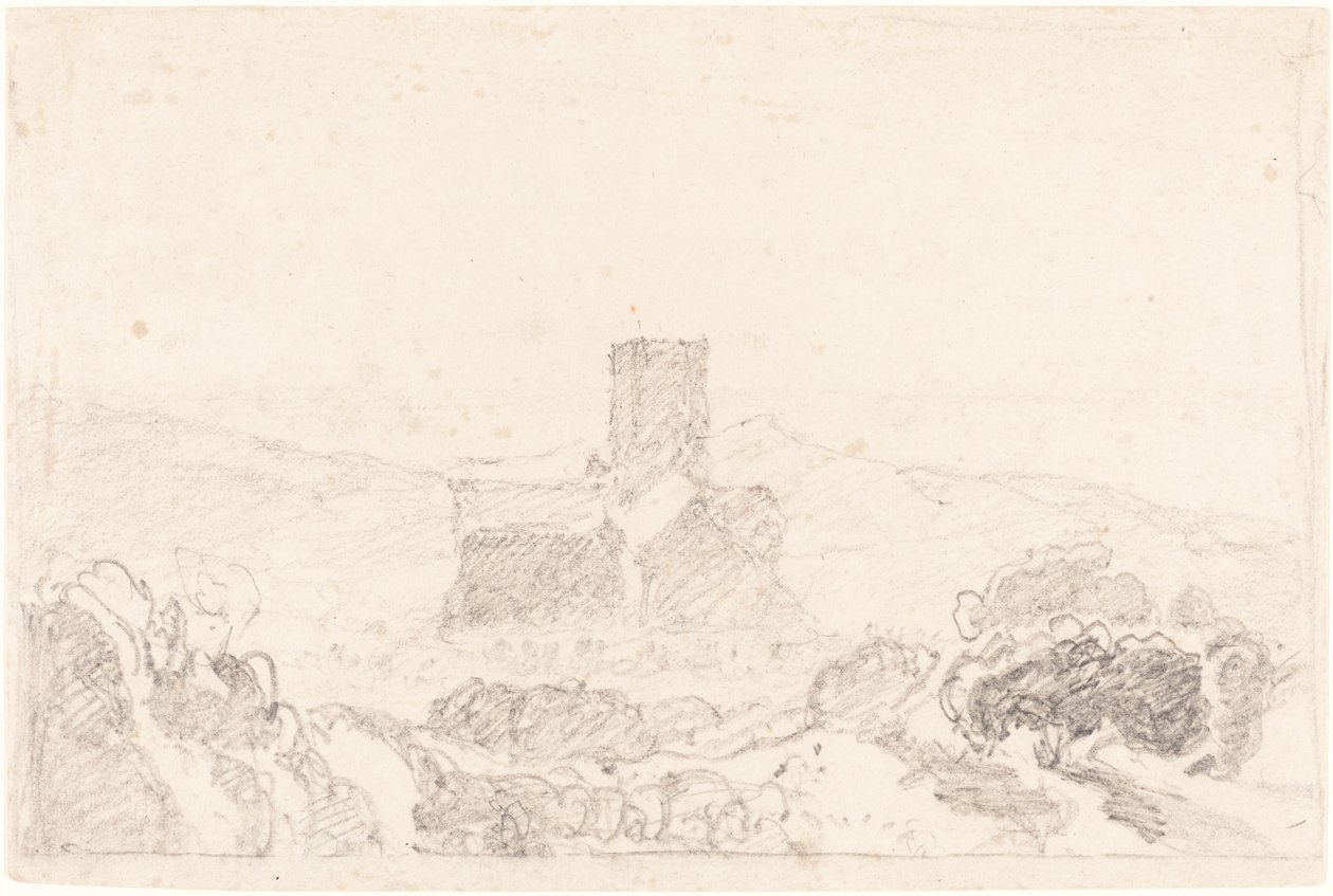 Landskap med kirke av John Sell Cotman
