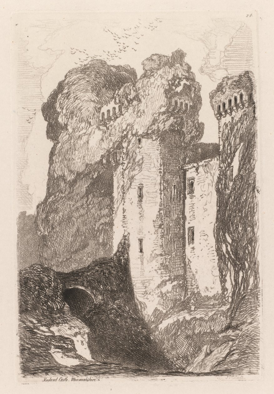 Liber Studiorium: Ragland Castle, Monmouhshire, 1838. av John Sell Cotman