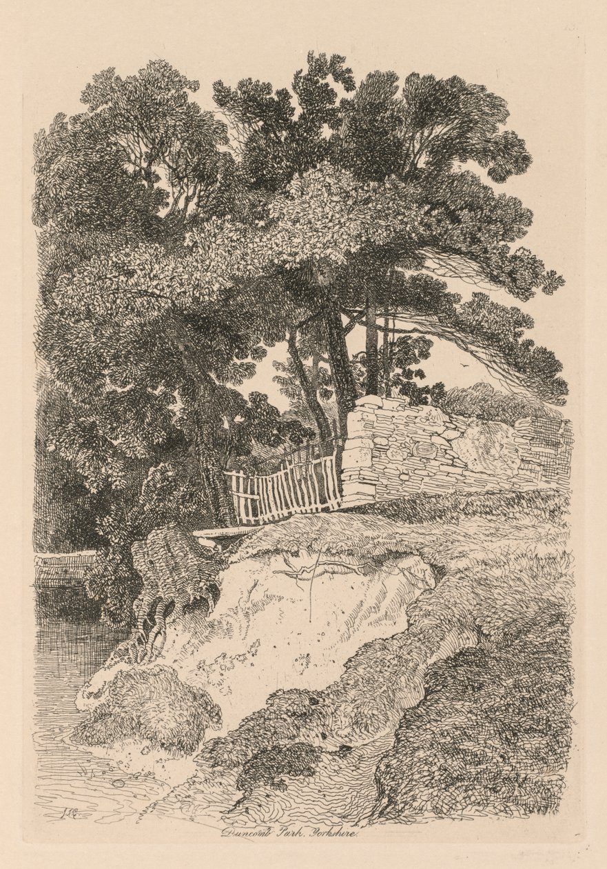 Liber Studiorum: Plate 13, Duncomb Park, Yorkshire: nr. 5 av John Sell Cotman