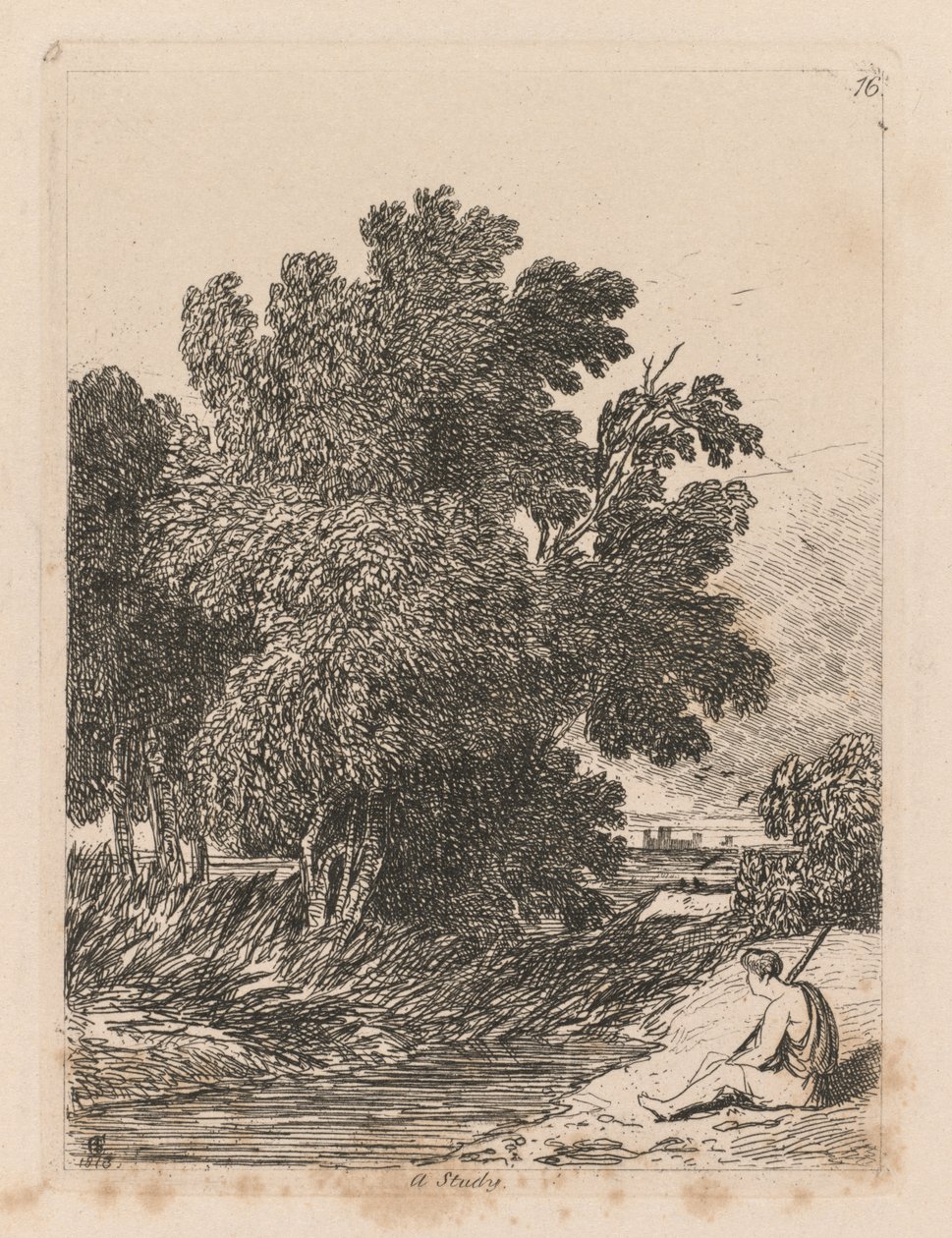 Studiebok: Plate 16, A Study, 1838 av John Sell Cotman