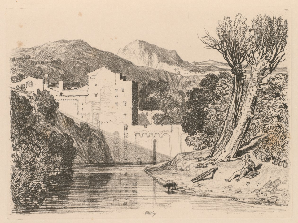 Liber Studiorum: Plate 22, Whitby, 1838 av John Sell Cotman