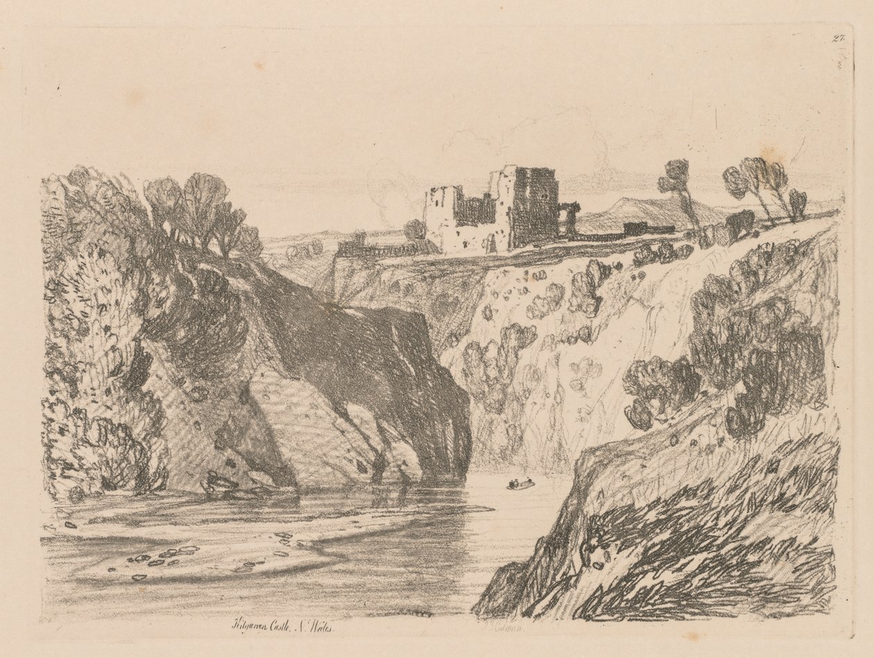 Liber Studiorum: Plate 27, Kilgarren Castle, N. Wales av John Sell Cotman