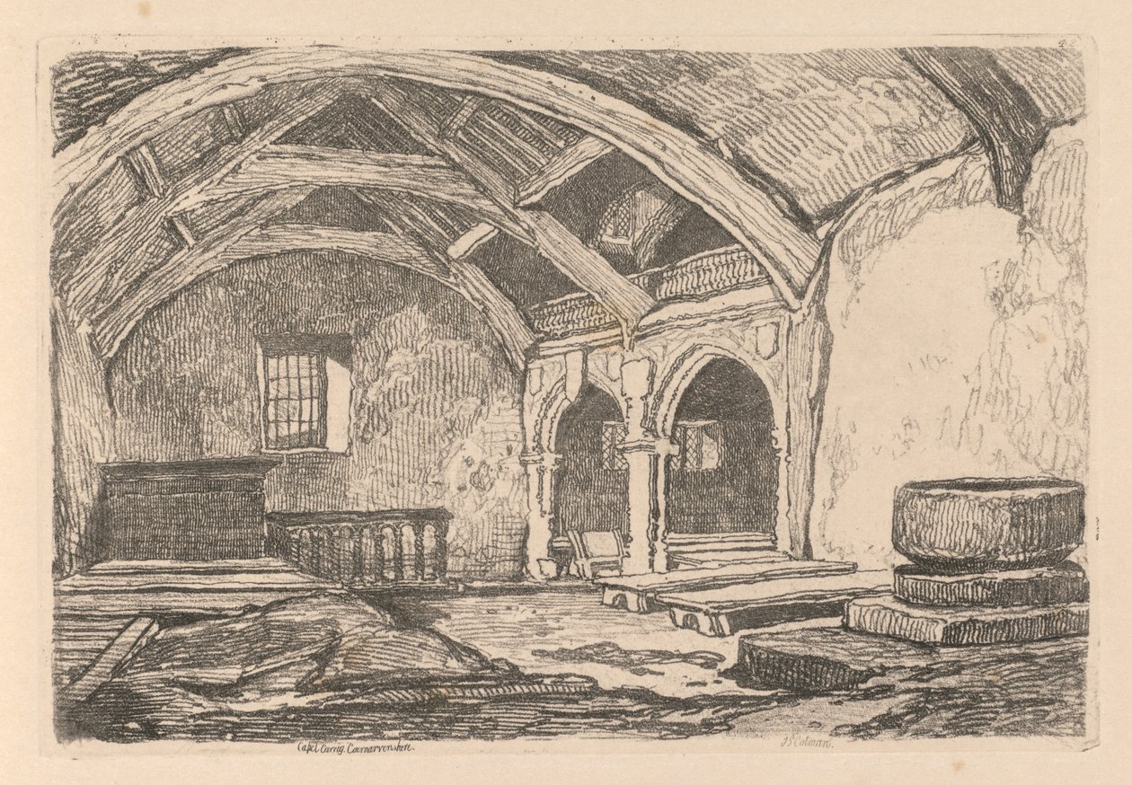 Studiebok: Plate 42, Capel Carrig, Caernarvonshire av John Sell Cotman