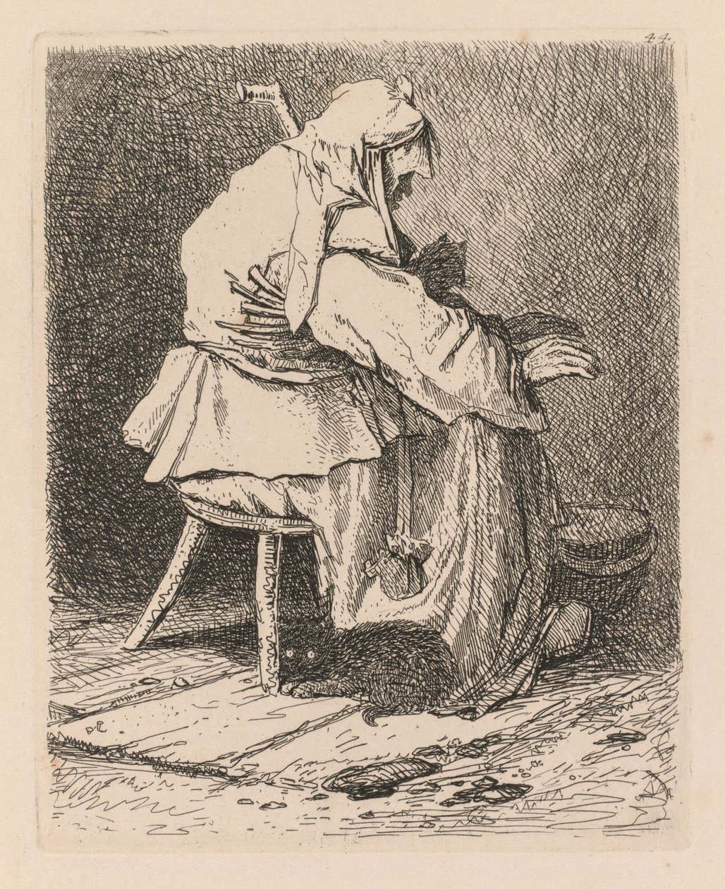 Liber Studiorum: Plate 44, Skisse etter Rembrandt, 1838. av John Sell Cotman
