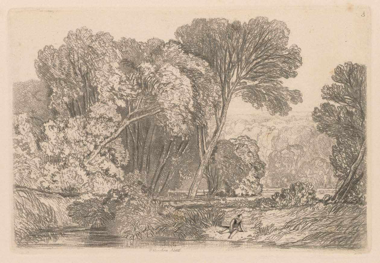 Studiebok: Plate 5, Walsingham, Norfolk av John Sell Cotman