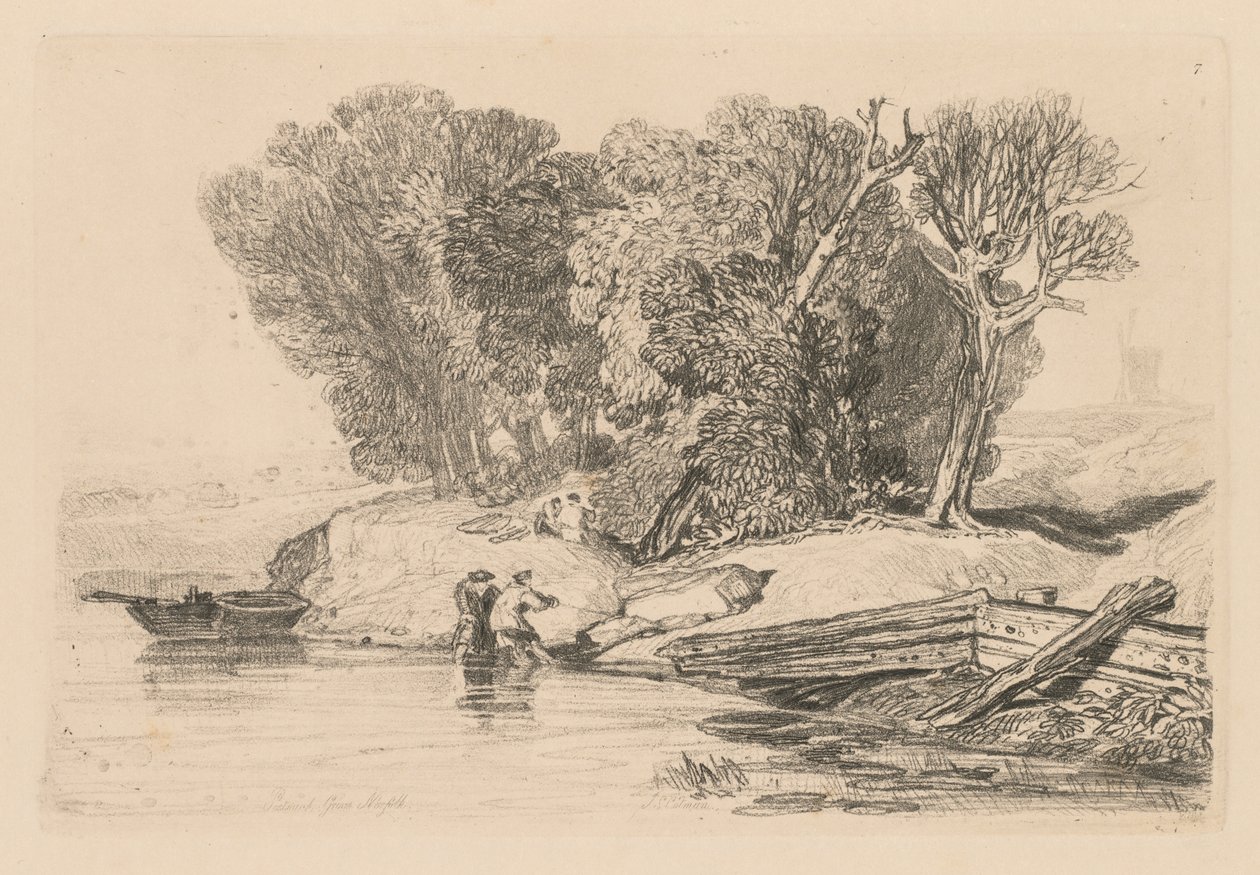 Liber Studiorum: Plate 7, Postwick Grove, Norfolk, 1838 av John Sell Cotman