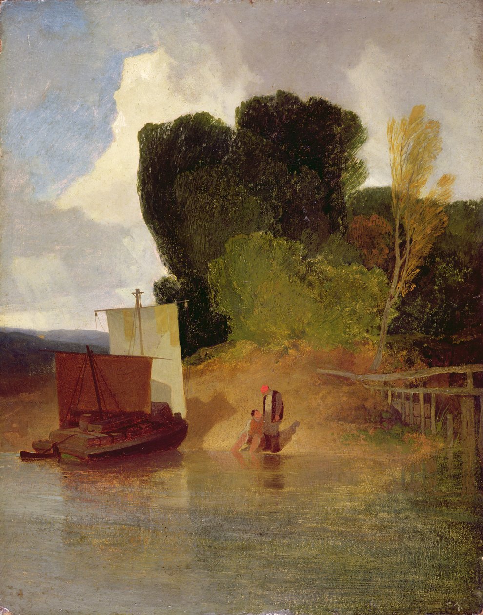 On the River Yare (oil on panel) av John Sell Cotman