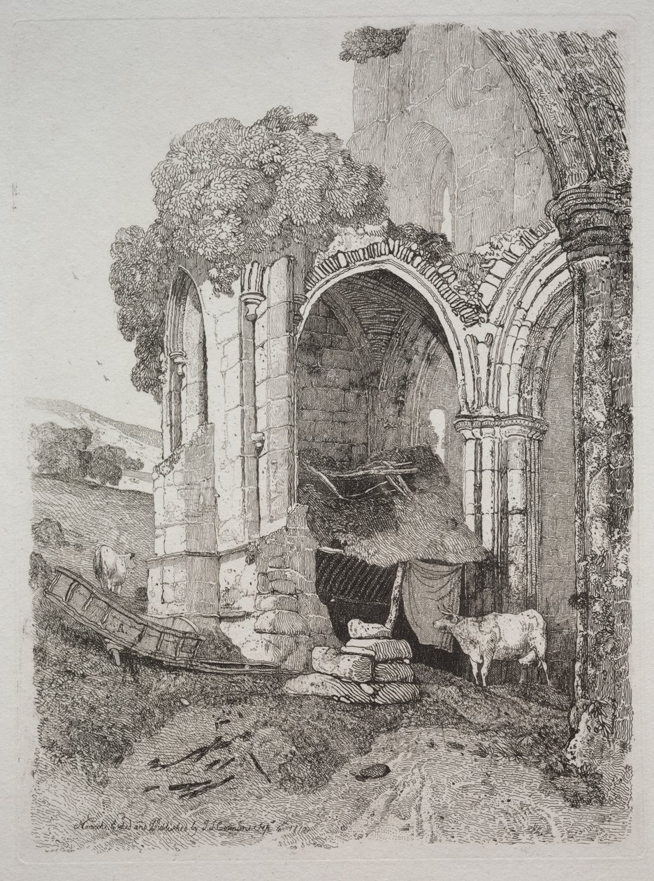 Rievaulx Abbey, Yorkshire av John Sell Cotman