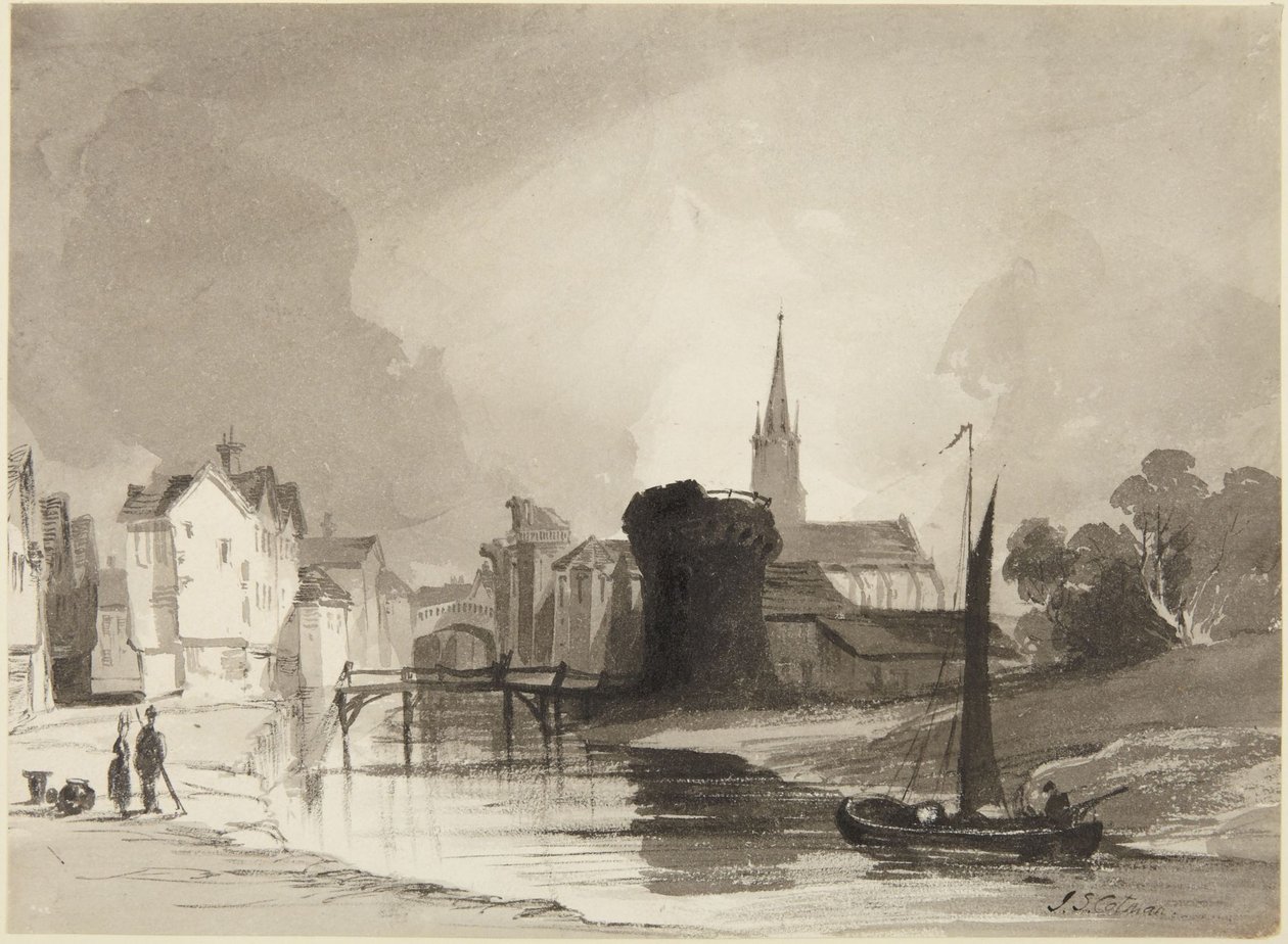 Elvelandskap av John Sell Cotman