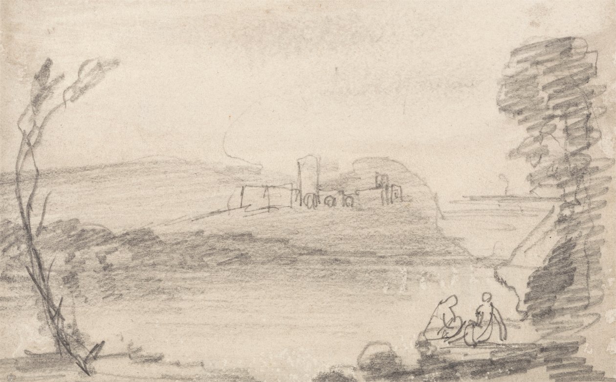 Ruin on a Lake, på samme måte som Richard Wilson av John Sell Cotman