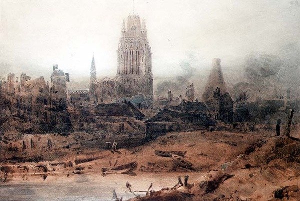 St. Mary Redcliffe, Bristol av John Sell Cotman