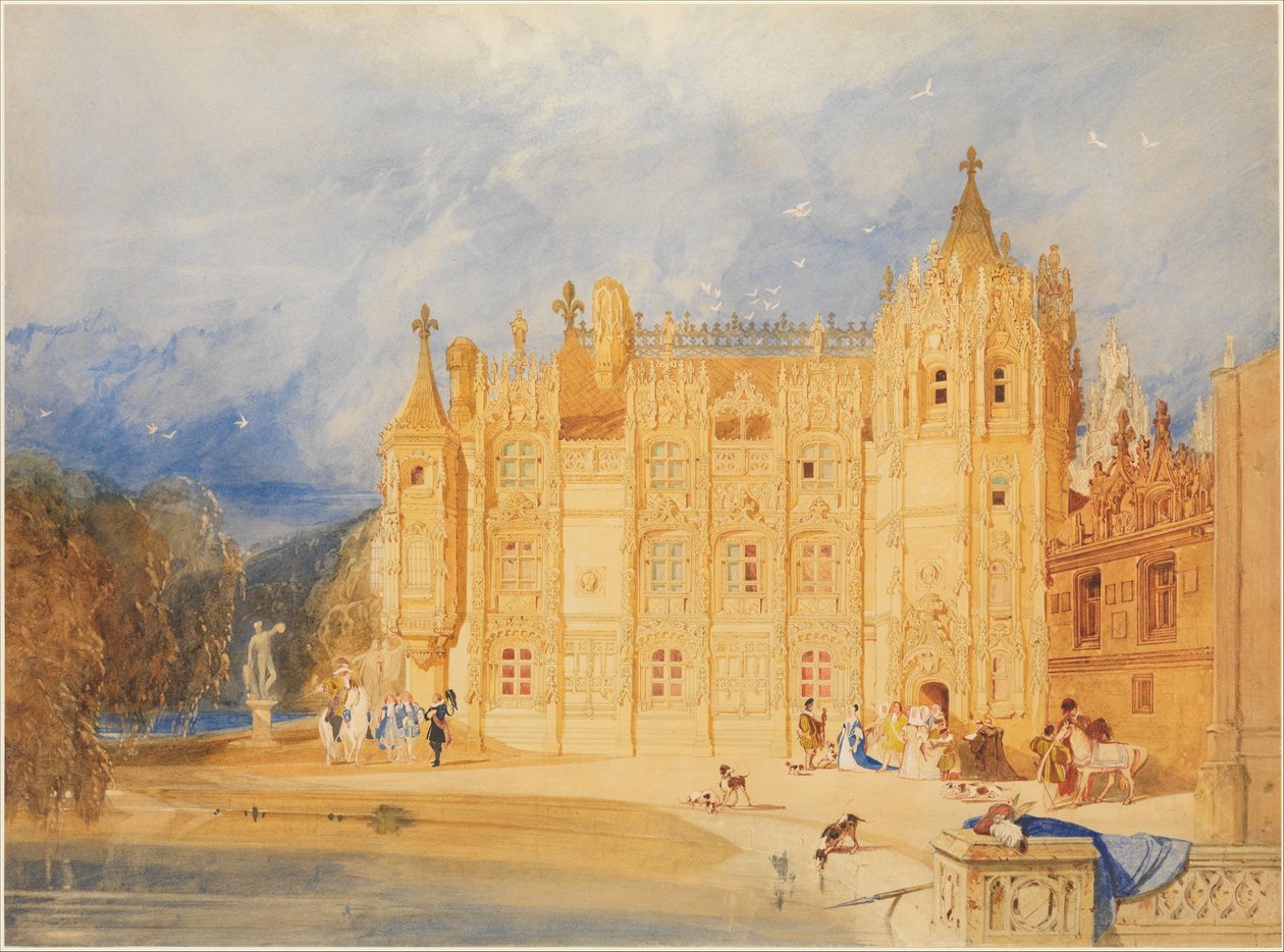 Abbedboligen, Saint-Ouen-klosteret, Rouen av John Sell Cotman