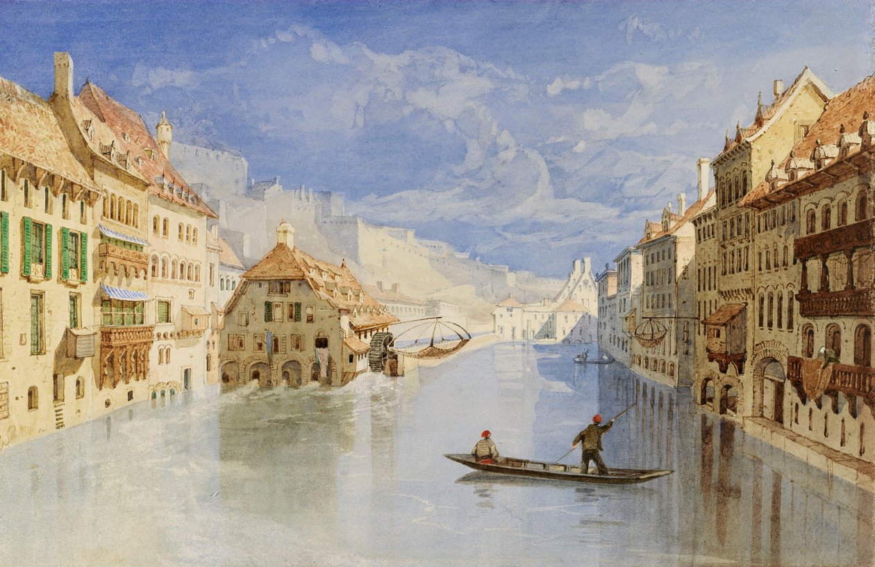 Citadellet over Namur, Belgia, sett fra elven Sambre av John Sell Cotman