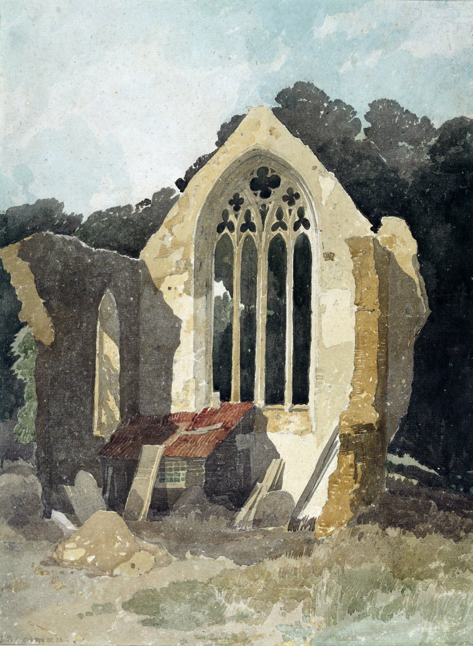 The Refectory at Walsingham Priory (akvarell på papir) av John Sell Cotman