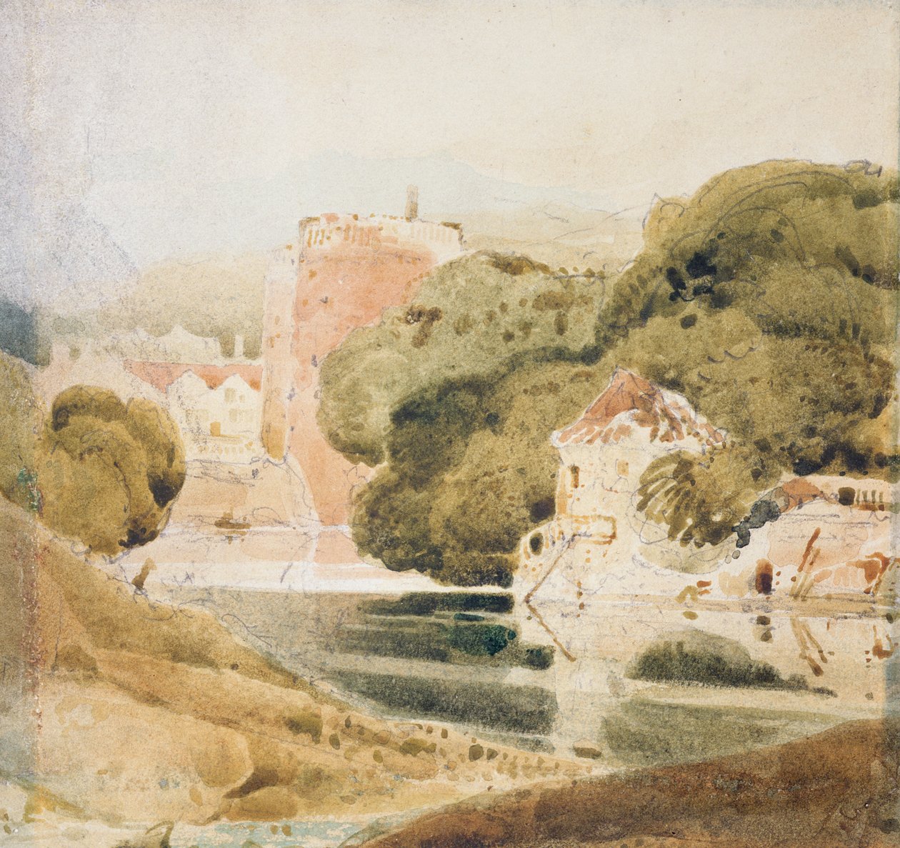 The Water Gate, York (akvarell på papir) av John Sell Cotman