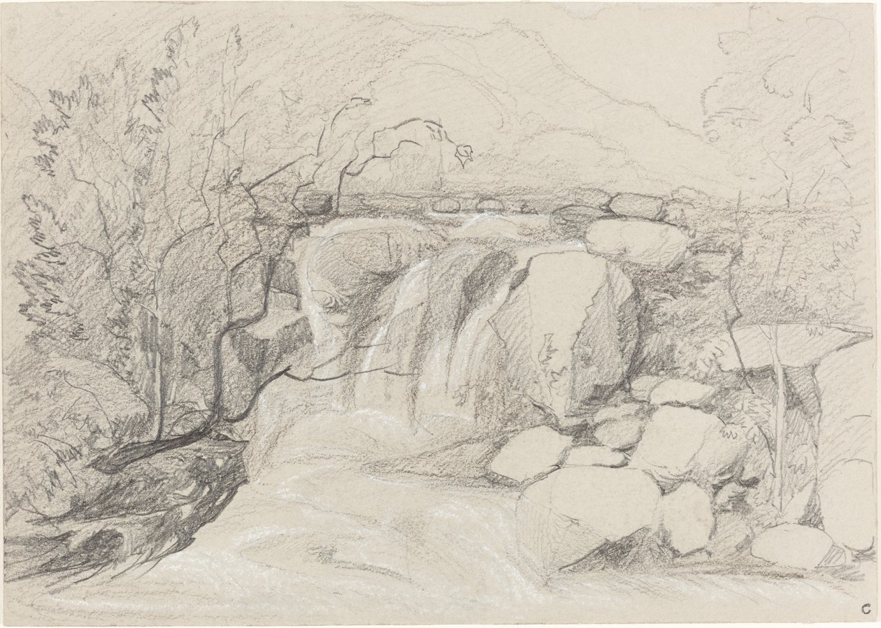 Foss med steiner av John Sell Cotman