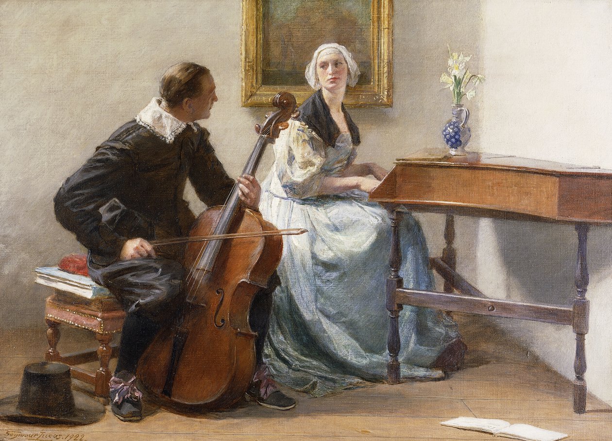 Et uventet spørsmål, 1922 av John Seymour Lucas