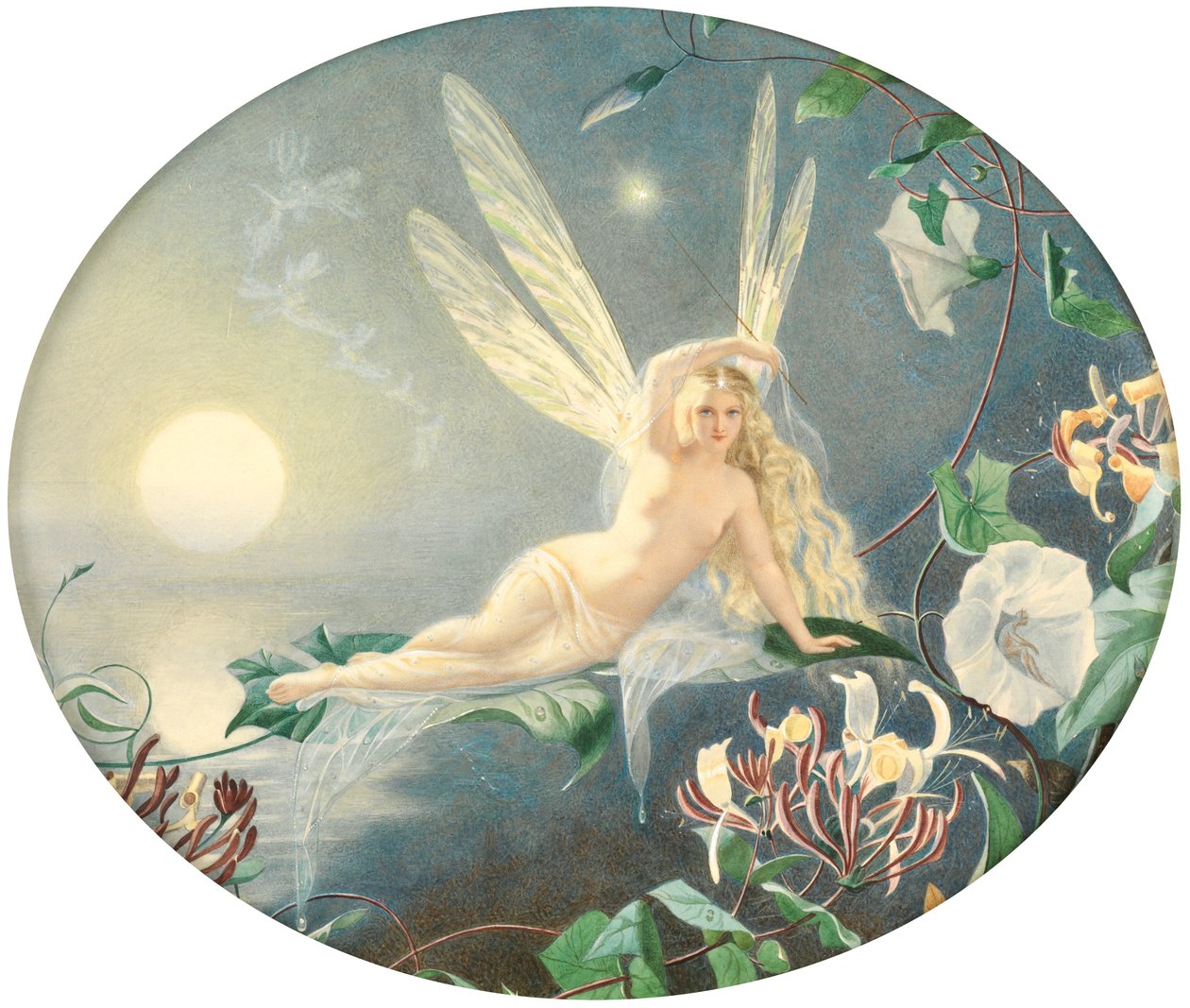 Fe som hviler på et blad, ca. 1860 av John Simmons
