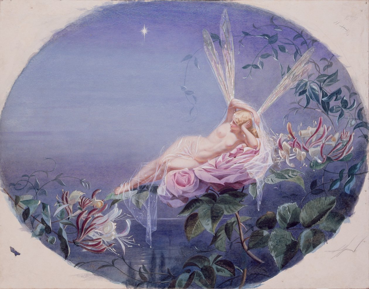 The Evening Star (wc og gouache på papir) av John Simmons