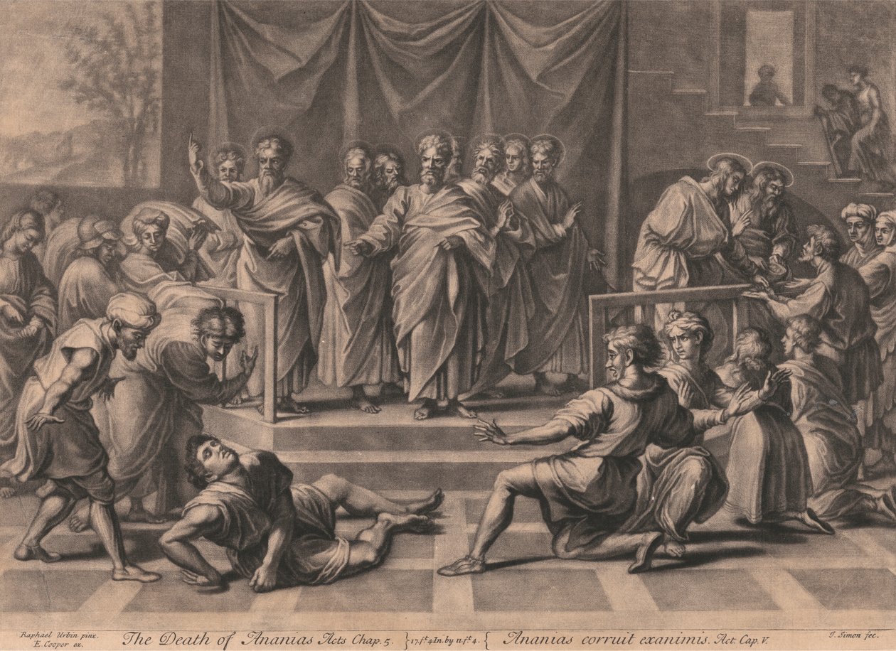 Ananias død av John Simon