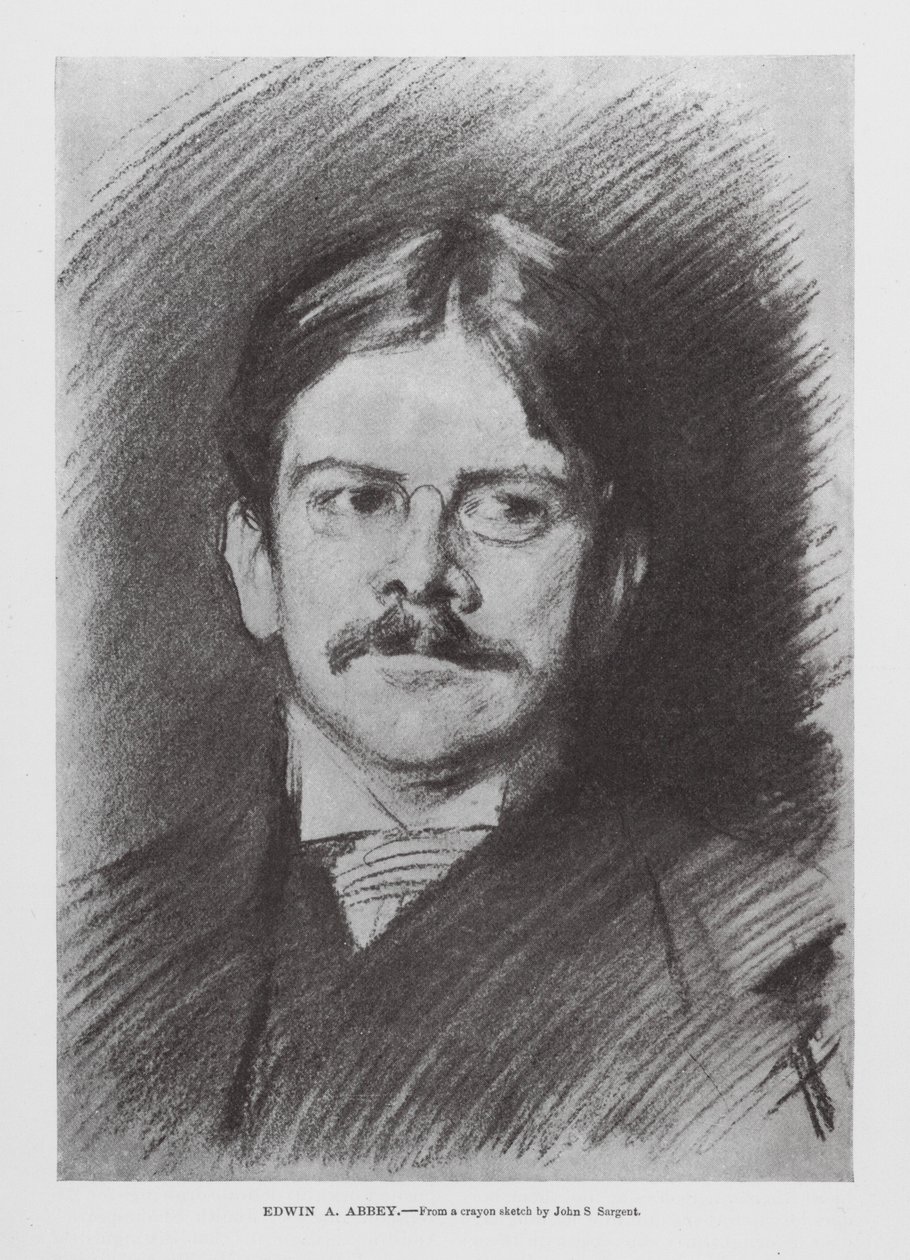 Edwin A. Abbey (gravering) av John Singer (after) Sargent