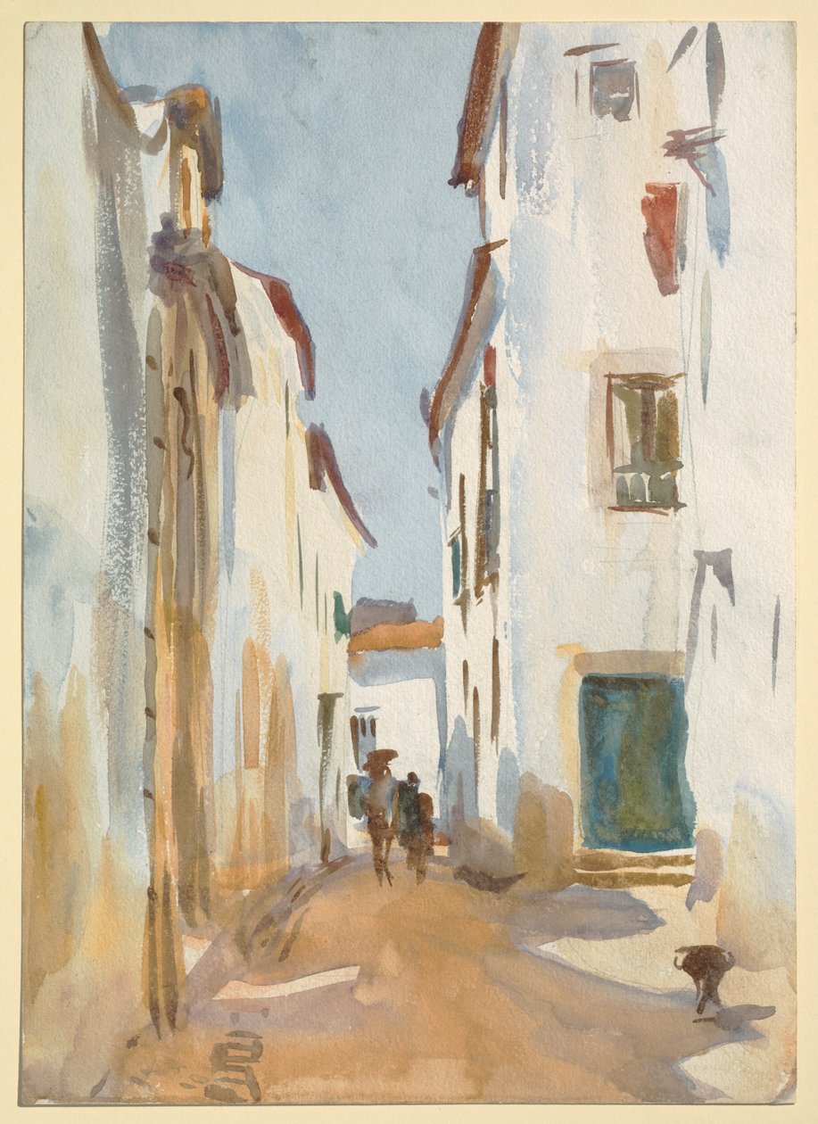 En gatescene, Spania av John Singer Sargent