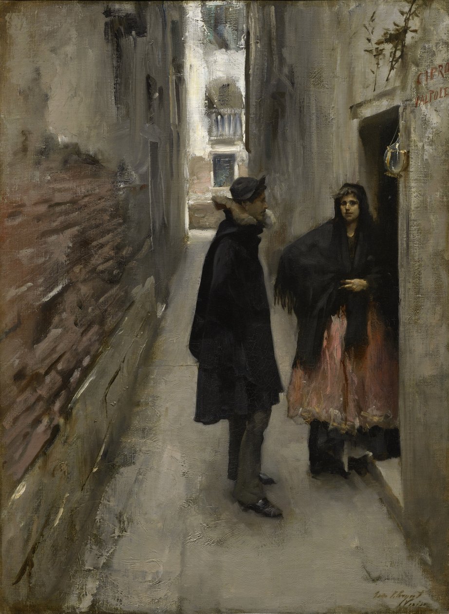 En gate i Venezia, ca. 1880-82 av John Singer Sargent
