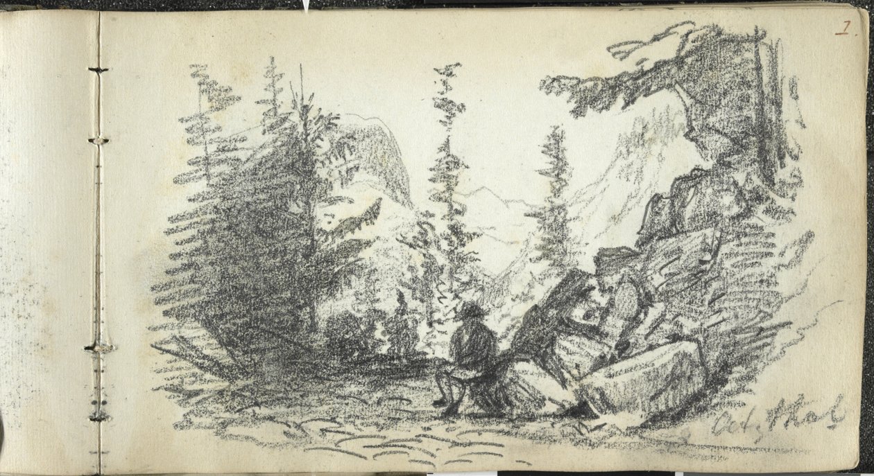 Alpinlandskap, Oetztal, Østerrike av John Singer Sargent