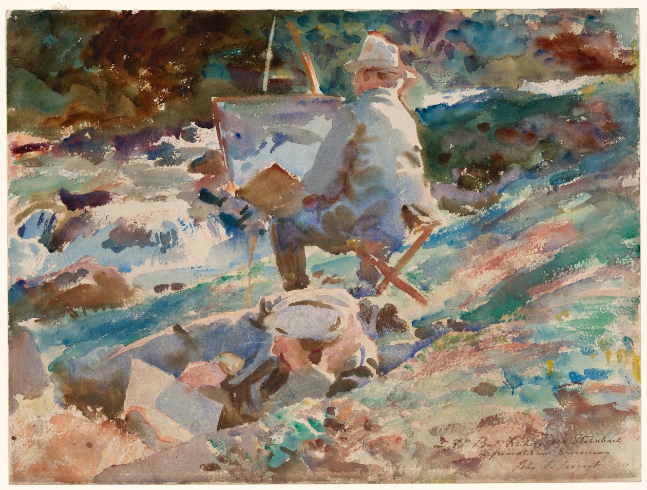En kunstner ved hans staffeli av John Singer Sargent