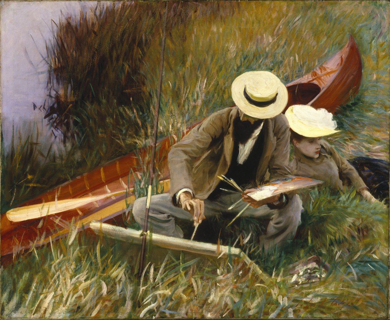 En studie utendørs av John Singer Sargent