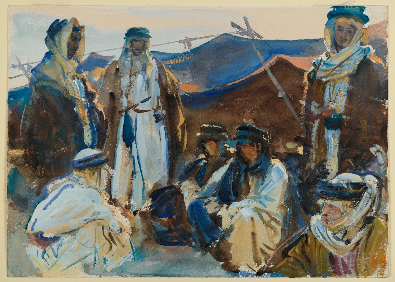 Beduinleir, ca. 1905-06 (wc på papir) av John Singer Sargent