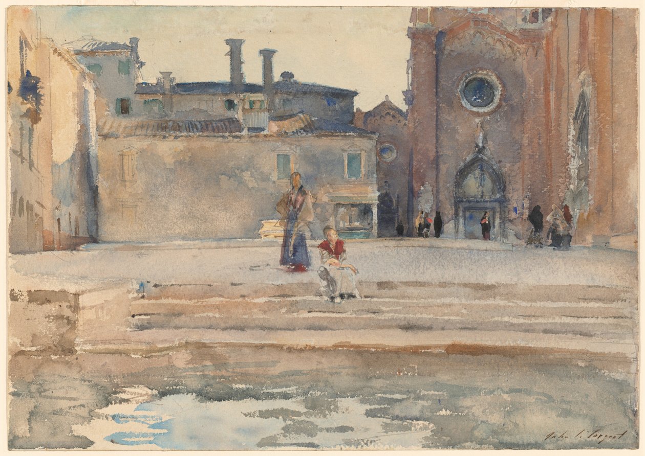 Campo dei Frari, Venezia av John Singer Sargent