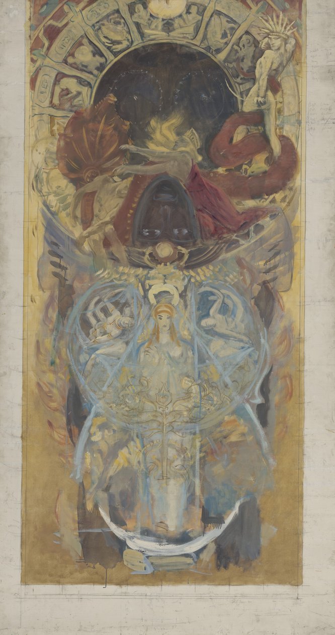 Design for Boston Public Library, 1890-4 av John Singer Sargent