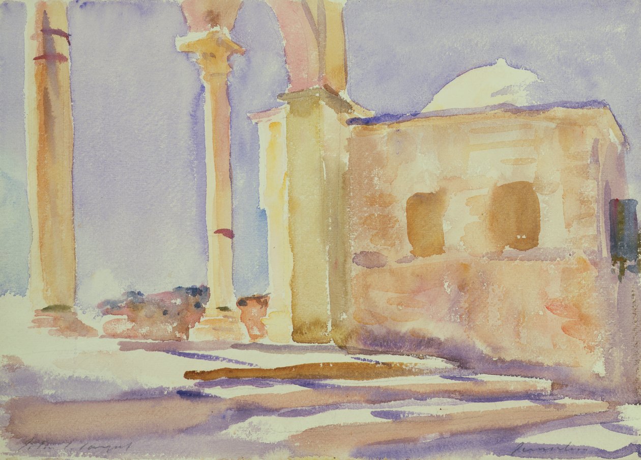 Klippedomen, Jerusalem (wc på papir) av John Singer Sargent